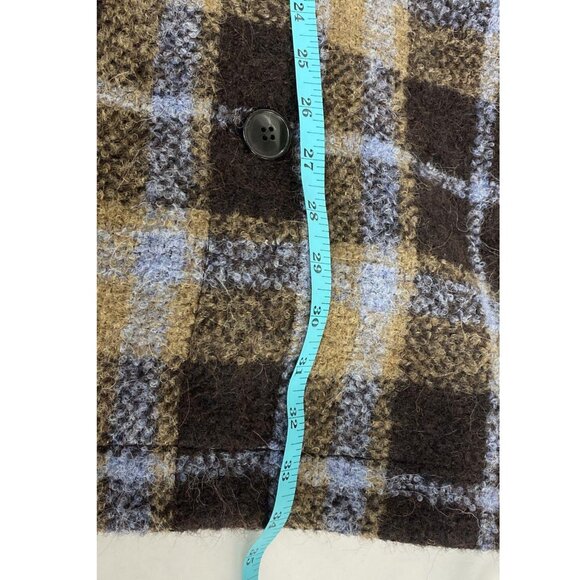 Madewell Devon Plaid Wool Blend Coat Forage Size 3X Plus Heavyweight - Picture 8 of 8